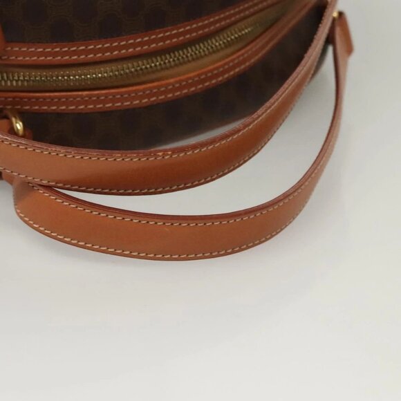 CELINE Macadam Canvas Hand Bag PVC Leather Brown Gold Auth 121455 - Picture 9 of 16